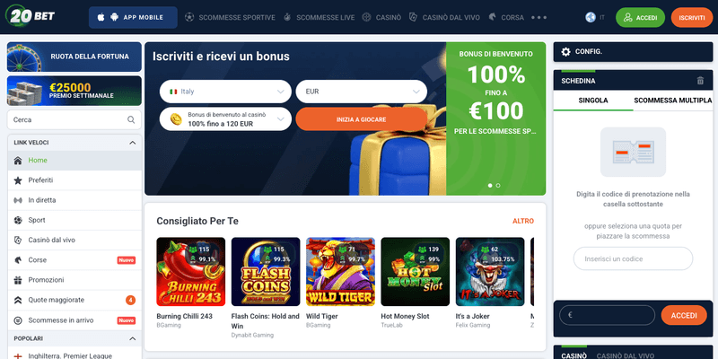 20Bet Casino etusivu